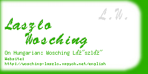 laszlo wosching business card